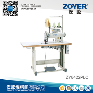 Máquina de coser de doble aguja para colocar cinta adjunta (corte automático) ZY8422PLC