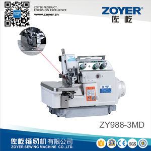 ZY988-3MD Máquina de coser de Overlock de borde Merrow de alta velocidad